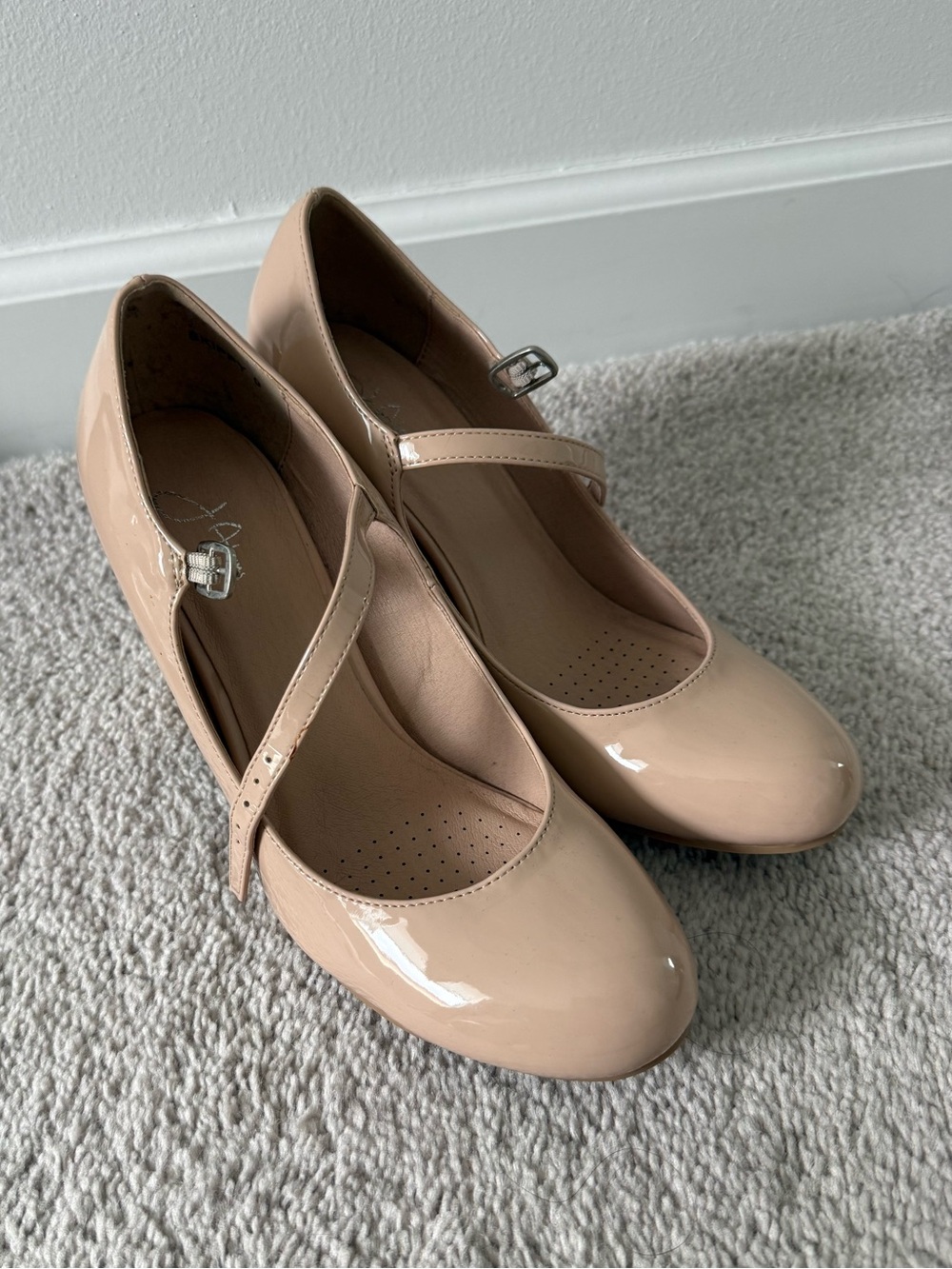 Amazon- J Adams Dark Beige  Patent Mary Jane Heels - Women's Classic Pump